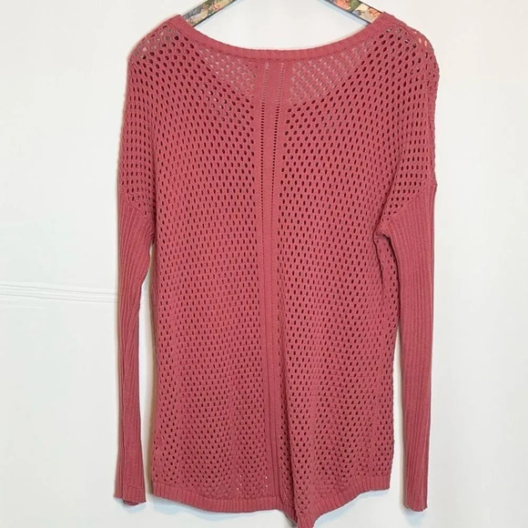 Prana | Parker Sweater Open Knit 100% Organic Cotton Red Slate - Picture 5 of 7